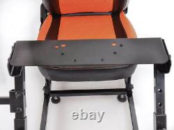 Gaming Racing Chair Bucket Seat For Steering Wheel Black Orange Faux Leather