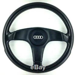 Genuine Nardi Audi black leather steering wheel. OEM S2 Coupe Avant 80 etc. 8A