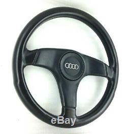 Genuine Nardi Audi black leather steering wheel. OEM S2 Coupe Avant 80 etc. 8A