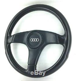 Genuine Nardi Audi black leather steering wheel. OEM S2 Coupe Avant 80 etc. 8A