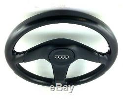 Genuine Nardi Audi black leather steering wheel. OEM S2 Coupe Avant 80 etc. 8A