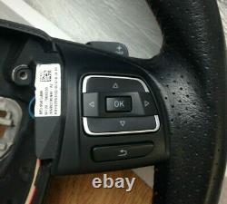 Genuine OEM Seat Leon 1P facelift black leather FR steering wheel with DSG. B17