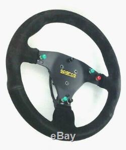 Genuine Sparco black suede steering wheel. BTCC 2001 Vauxhall Motorsport. 8D
