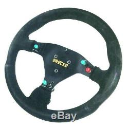 Genuine Sparco black suede steering wheel. BTCC 2001 Vauxhall Motorsport. 8D