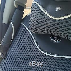 Grey Breathable Style Cloth Seat Cover Cushion Shift Knob Steering Wheel 42001b
