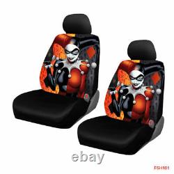 HARLEY QUINN ROTTEN Car Front Back Floor Mats Seat Covers & Steering Wheel Cover
