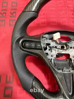 HONDA CIVIC FD2/FN2 Bottom FLAT Steering Wheel With Carbon Fiber Hydro Dip