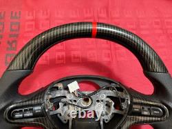 HONDA CIVIC FD2/FN2 Bottom FLAT Steering Wheel With Carbon Fiber Hydro Dip