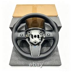 Heated Leather Steering Wheel OEM 1490214-00-B For Tesla Model 3 Model Y 2017-24