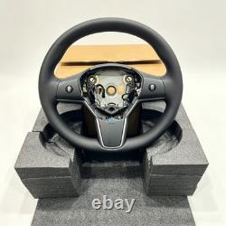 Heated Leather Steering Wheel OEM 1490214-00-B For Tesla Model 3 Model Y 2017-24