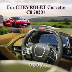 Heated Real Carbon Fiber Steering Wheel For Chevrolet Corvette C8 Z06 ZR1 2020+
