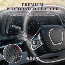 Heated Real Carbon Fiber Steering Wheel For Chevrolet Corvette C8 Z06 ZR1 2020+
