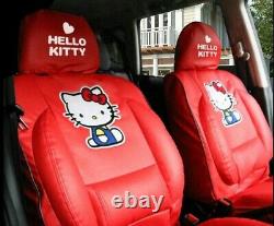 Hello Kitty Limited Edition Car Set front + rear seat covers + steering wheel