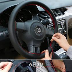 High Quality Genuine Leather DIY Car Steering Wheel Cover With Needle and Thread