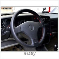 High Quality Genuine Leather DIY Car Steering Wheel Cover With Needle and Thread