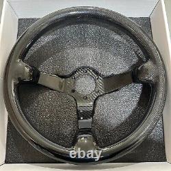 Hiwowsport 14 Real Carbon Fiber Racing 3 Deep Dish Steering Wheel Black 6 horn