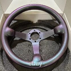 Hiwowsport 350mm Genuine Carbon Fiber Racing 3 Deep Purple Steering Wheel US