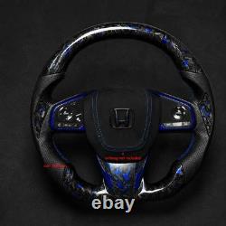 Honda Civic 2016-2021 Forged Carbon Fiber Steering Wheel Custom Fit 10th Gen