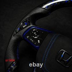 Honda Civic 2016-2021 Forged Carbon Fiber Steering Wheel Custom Fit 10th Gen