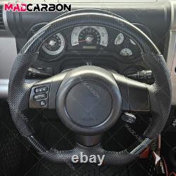 Hydro Dip Carbon Fiber Full Black Steering Wheel Fit Toyota FJ Cruiser 2007-2014