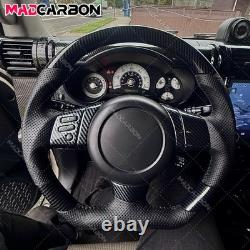 Hydro Dip Carbon Fiber Full Black Steering Wheel Fit Toyota FJ Cruiser 2007-2014