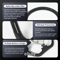 Hydro Dip Carbon Fiber Perforated Leather Steering Wheel Fit Toyota FJ 2004-2017