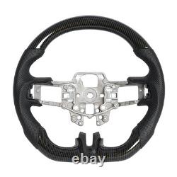 Hydro Dip Carbon Fiber Perforated Leather Steering Wheel for Ford Mustang 15-17