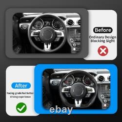 Hydro Dip Carbon Fiber Perforated Leather Steering Wheel for Ford Mustang 15-17