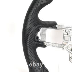 Hydro Dip Carbon Fiber Perforated Leather Steering Wheel for Ford Mustang 15-17