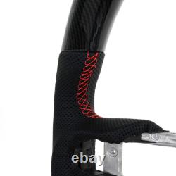 Hydro Dip Carbon Fiber Perforated Leather Steering Wheel for Ford Mustang 15-17