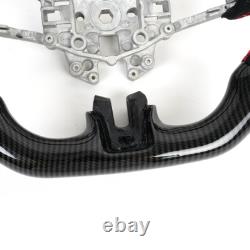 Hydro Dip Carbon Fiber Perforated Leather Steering Wheel for Ford Mustang 15-17