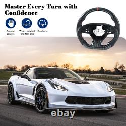 Hydro-Dip Carbon Fiber Sport Steering Wheel For Chevrolet Corvette C7 2014-2019
