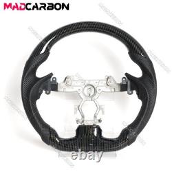 Hydro Dip Carbon Fiber Steering Wheel Fit 07-15 Infiniti G37 G37X Black Stitch