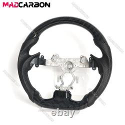 Hydro Dip Carbon Fiber Steering Wheel Fit 07-15 Infiniti G37 G37X Black Stitch