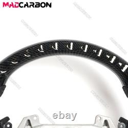 Hydro Dip Carbon Fiber Steering Wheel Fit 07-15 Infiniti G37 G37X Black Stitch