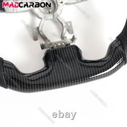 Hydro Dip Carbon Fiber Steering Wheel Fit 07-15 Infiniti G37 G37X Black Stitch