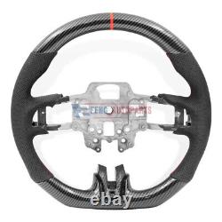 Hydro Dip Carbon Fiber Steering Wheel Fit For Ford Mustang GT 2015-2017