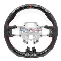 Hydro Dip Carbon Fiber Steering Wheel Fit For Ford Mustang GT 2015-2017