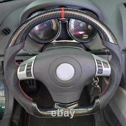 Hydro Dip Carbon Fiber Steering Wheel Fit Pontiac Solstice 2006-2009 Red Line
