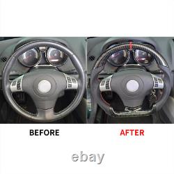 Hydro Dip Carbon Fiber Steering Wheel Fit Pontiac Solstice 2006-2009 Red Line