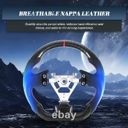 Hydro-Dip Carbon Fiber Steering Wheel For 2003-2007 INFINITI G35 Red Stitching