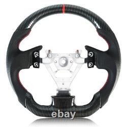 Hydro-Dip Carbon Fiber Steering Wheel For 2003-2007 INFINITI G35 Red Stitching