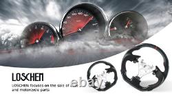 Hydro-Dip Carbon Fiber Steering Wheel For 2003-2007 INFINITI G35 Red Stitching