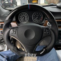 Hydro Dip Carbon Fiber Steering Wheel For BMW E90 E92 E93 325i 328i 335i SSG