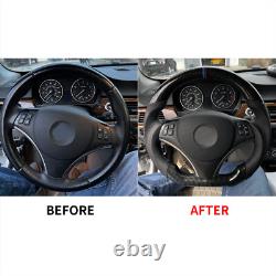 Hydro Dip Carbon Fiber Steering Wheel For BMW E90 E92 E93 325i 328i 335i SSG