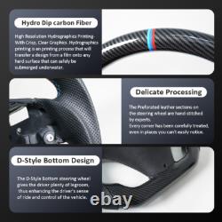 Hydro Dip Carbon Fiber Steering Wheel For BMW E90 E92 E93 325i 328i 335i SSG
