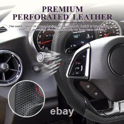 Hydro Dip Carbon Fiber Steering Wheel For Chevrolet Camaro ZL1 2016-2024 NAPPA