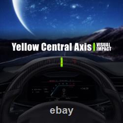 Hydro Dip Carbon Fiber Steering Wheel For Chevrolet Corvette C5 1997-04 Yellow