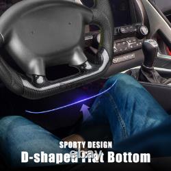 Hydro Dip Carbon Fiber Steering Wheel For Chevrolet Corvette C5 1997-04 Yellow