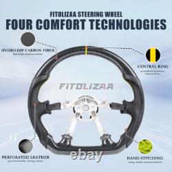 Hydro Dip Carbon Fiber Steering Wheel For Chevrolet Corvette C5 1997-04 Yellow